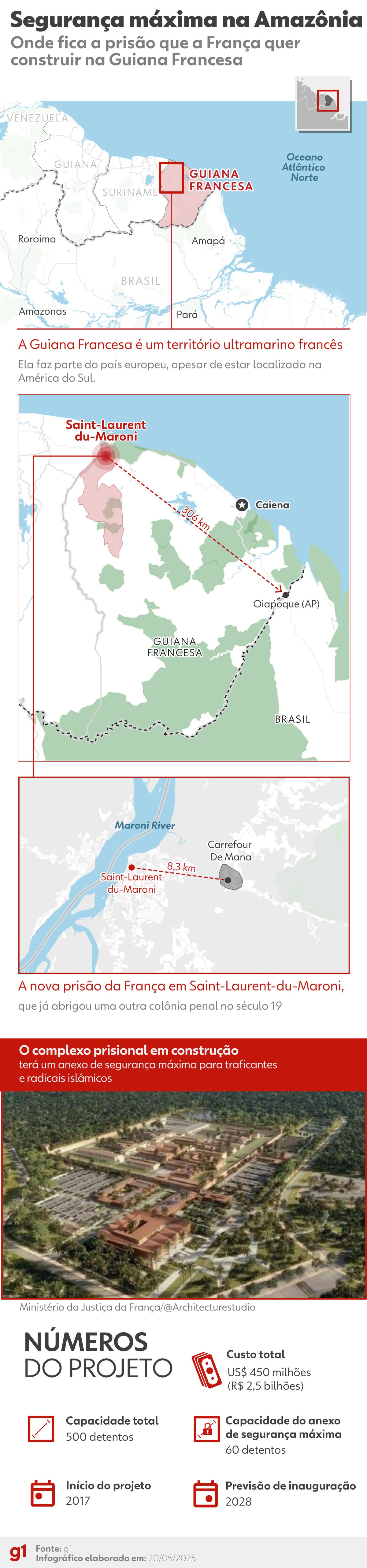 Prisão na Amazônia é inspirada em regime antimáfia e terá anexo para  radicais: veja imagens do projeto de segurança máxima da França